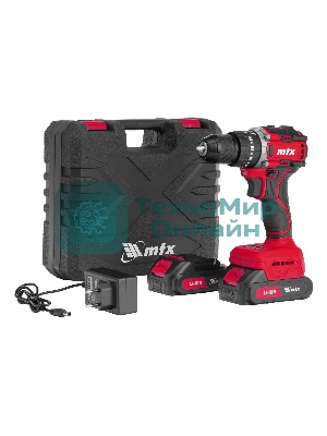Дрель-шуруповерт MTX CIDS-BL-20, 20 В, 2 Ач, 60 Нм, бесщеточный, ударный