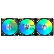 Комплект вентиляторов для корпуса Lian Li Uni Fan ALV2 (3 шт.) G99.12ALV23B.00 черный, 120 мм, 2000rpm 28.7Db, 4-pin