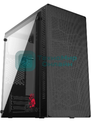 Компьютерный корпус Bloody BD-CC101 черный без БП mATX 1x80мм 1x92мм 2x120мм 2xUSB 2.0 1xUSB 3.0 audio