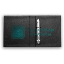 Папка на 4-х D-кольцах Silwerhof 2097305 верт. ПВХ 0.6 мм, черный вмест.30лист.