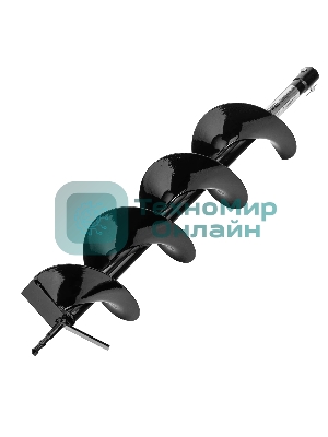 Шнек для грунта Denzel E-150, диаметр 15 0мм, длина 80 0мм, соединение 20 мм, несъемный нож