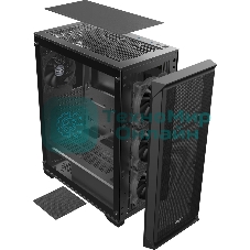 Корпус без блока питания Raijintek ARCADIA 41-MS4, Midi-Tower, TG, 1x120мм + 3x120мм ARGB, 2xUSB-A 3.0 + 1xUSB-C, ATX, mATX, mITX Black
