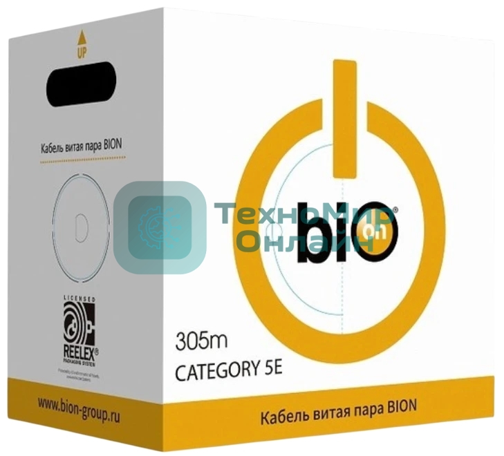 Кабель витая пара Bion BCL-F5480-381 F/UTP, кат.5e, 4x2x0,48 мм AWG 24, медь, одножильный, PE, для внешней прокладки, 305м, черный