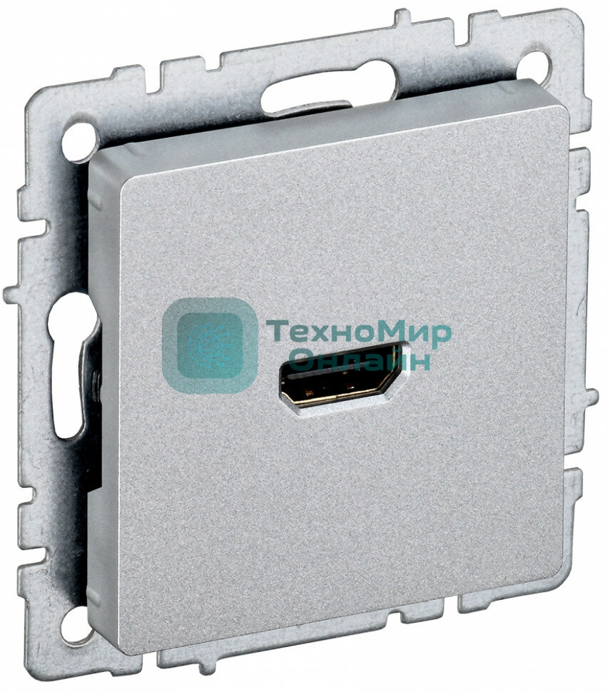 Розетка HDMI IEK BRITE РHDMI-0-БрА алюминий
