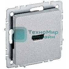 Розетка HDMI IEK BRITE РHDMI-0-БрА алюминий