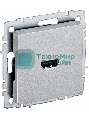Розетка HDMI IEK BRITE РHDMI-0-БрА алюминий