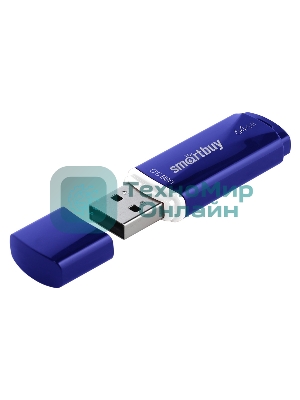 Флешка USB Smartbuy CROWN BLUE (SB64 GbCRW-Bl), 64 Gb, USB 3.0, R/W 75/25, синий