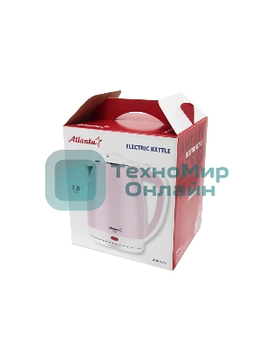 Чайник электрический Atlanta ATH-2437 розовый двухстенный