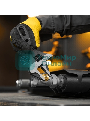 Ключ разводной Denzel 185 мм, CrV, кованый, укороченная рукоятка