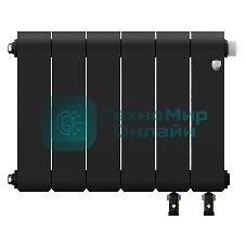 Радиатор биметаллический Royal Thermo Infinity 300 Noir Sable VR80 - 6 секц.