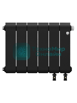 Радиатор биметаллический Royal Thermo Infinity 300 Noir Sable VR80 - 6 секц.