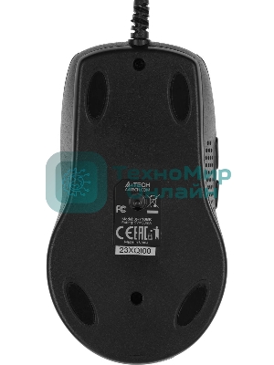 Мышь проводная + коврик A4Tech X-7120 черный, 2000 dpi, USB, кнопки - 7