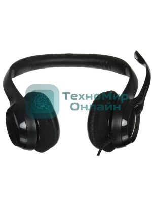 Наушники с микрофоном Logitech H390 черный 1.9м накладные USB оголовье (981-000485)