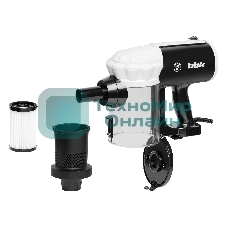 Пылесос вертикальный BBK BV2512 черный/белый, питание от сети, 100 Вт, уборка сухая, пылесборник 0.5 л