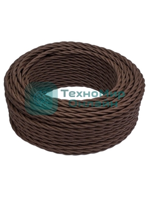 Провод ретро Bironi B1-435-72-50 3х2.5 матовый коричневый (уп. 50 м)