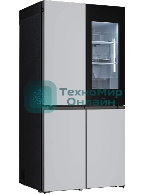 Холодильник LG GR-A24FQAKM серый трехкамерный 382/145л морозилка снизу, No Frost, Side by Side