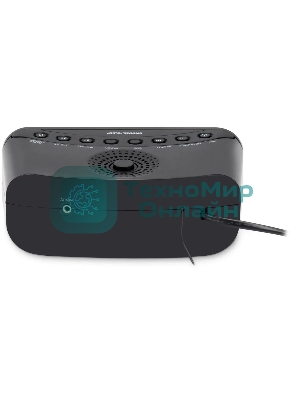 Радиобудильник Hyundai H-RCL221 черный LCD подсв:зеленая часы:цифровые FM