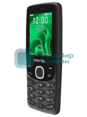 Мобильный телефон FONTEL FP250 черно-зеленый
