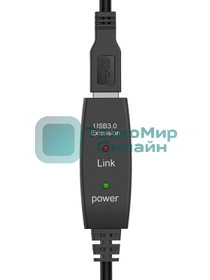 Кабель-адаптер USB3.0-repeater Aopen, удлинительный активный Am-->Af 5м QUST/qust ACU827A-5M
