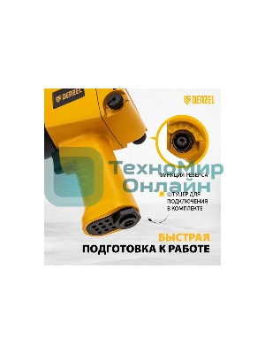 Ударный пневмогайковерт Denzel IW860+набор головок, 1/2