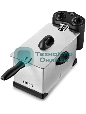 Фритюрница Kitfort КТ-4052 2000Вт серебристый/черный