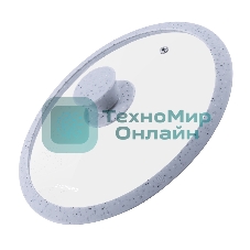 Крышка стеклянная Maunfeld TRINITY MGL28SMLG с силиконовым ободком и ручкой, 28 см