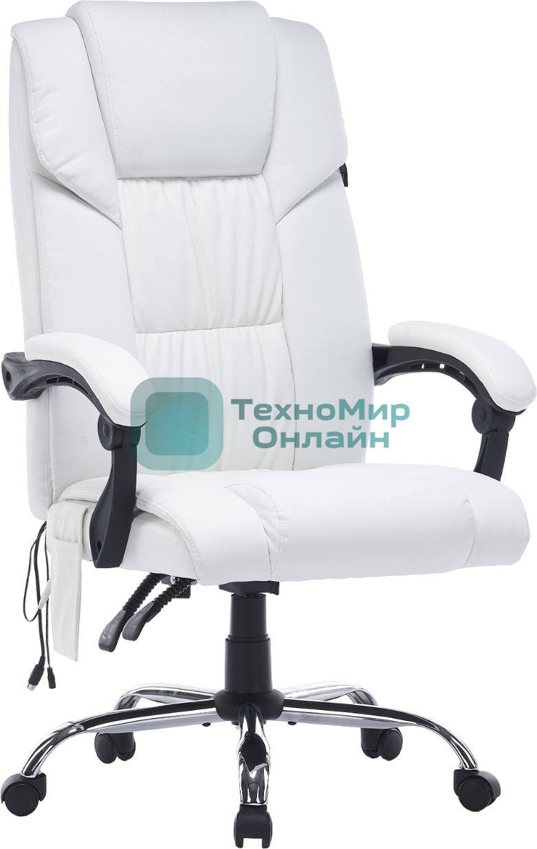 Кресло Cactus CS-CHR-OC02M-WT белый, экокожа