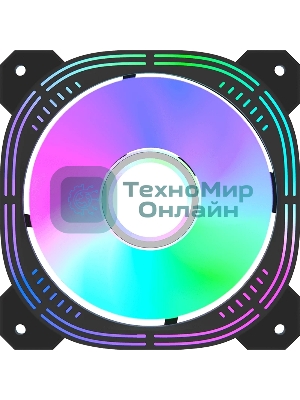 Вентилятор для корпуса Formula Nulight 12BK RGb 120х120x25 черный 3-pin 4-pin (Molex) 19.06дБ (NULIGHT 12BK FR) Ret