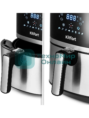 Аэрогриль Kitfort КТ-2221 черный, 1500 Вт, 3.3 л, сенсор, 8 программ