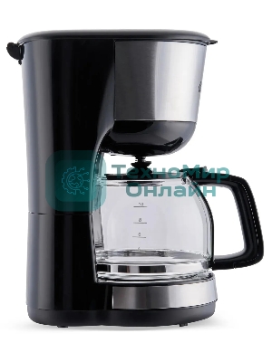 Кофеварка капельная Domfy metal DSM-CM301 1000Вт черный/серебристый