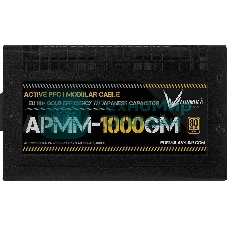 Блок питания Aerocool/Formula ATX 1000W APMM-1000GM Gen.5 80 PLUS gold (20+4pin) APFC 120мм fan 8xSATA Cab Manag RTL
