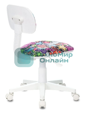 Кресло детское Бюрократ CH-W201NX мультиколор маскарад, крестовина пластик, пластик белый
