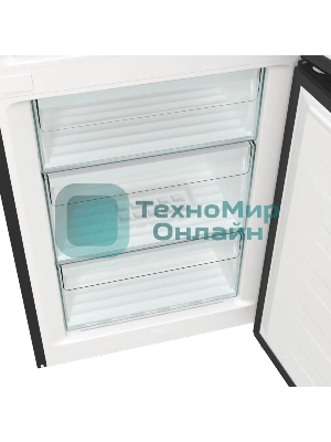 Холодильник Gorenje NRK6202EBXL4 черный матовый двухкамерный 235/96л морозилка снизу, No Frost