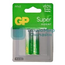 Алкалиновые батарейки GP Super Alkaline G-Tech 15А АA - 2 шт. на блистере
