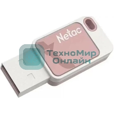 Флешка USB Netac UA31 (NT03UA31N-016G-20P), 16Gb, USB 2.0, R/W 110/45, розовый/белый