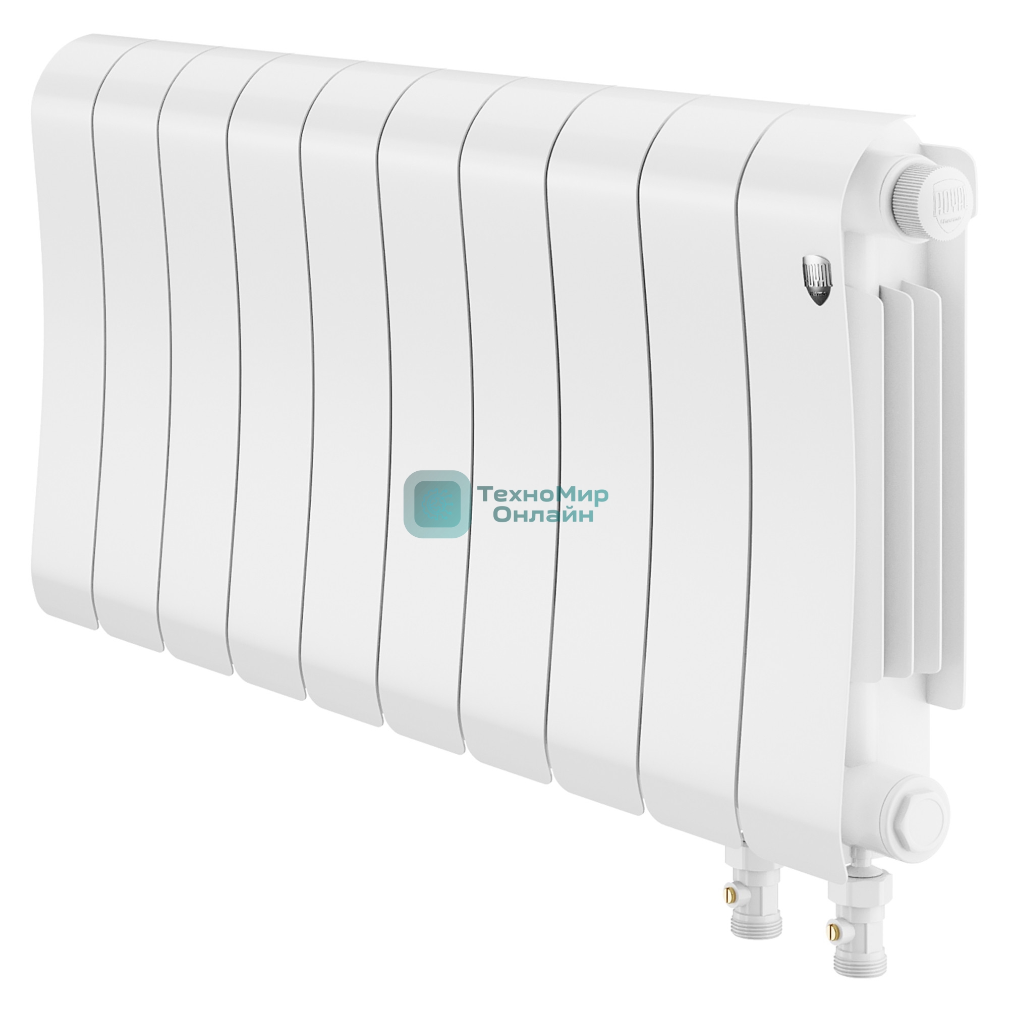 Радиатор биметаллический Royal Thermo Infinity 300 Bianco Traffico VR80 - 10 секц.