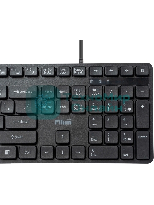 Клавиатура Filum FL-KB15 проводная, USB Type-A, чёрный