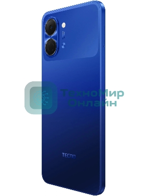 Смартфон Tecno Spark Go 3 64Gb 4Gb синий моноблок 3G 4G 2Sim 6.75