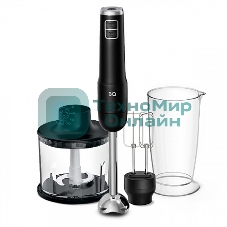 Беспроводной блендер BQ HB600S Black. 600 Вт, 3 в 1 блендер + миксер+ измельчитель