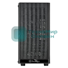 Компьютерный корпус Silverstone SST-PS15B-PRO Precision Mini Tower Micro ATX Computer Case, tempered glass, 2x 120мм ARGb, 1x ARGb Controller, black