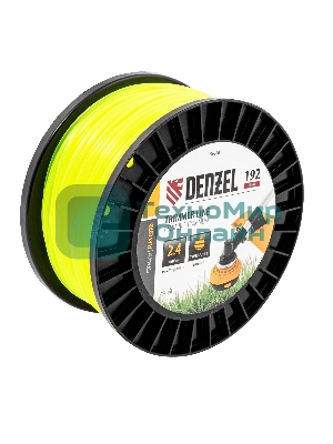 Леска для триммера Denzel круглая, 2,4мм х 192м, на DIN катушке FLEX CORD