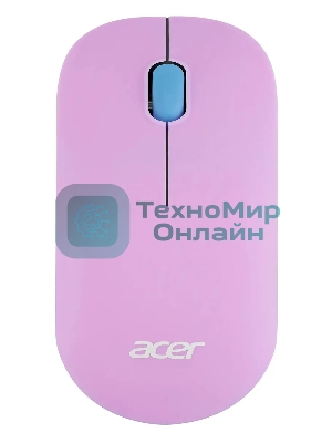 Мышь беспроводная Acer OMR200 фиолетовый, 1200 dpi, радиоканал, USB, кнопки - 3