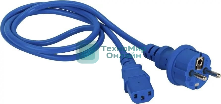Шнур питания Lanmaster LAN-PP13/SH-10-BL C13-Schuko проводник.:3x0.75мм2 10м 220В 10А синий