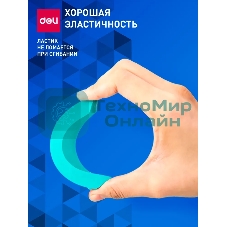 Ластик Deli 71050 108х40х12мм, ассорти, индивидуальная картонная упаковка