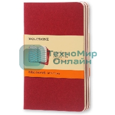Блокнот Moleskine CAHIER JOURNAL CH121 XLarge 190х250 мм, обложка картон, 120 страниц, линейка, клюквенный (3 шт)