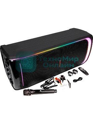 Колонка портативная Ural Молния 10000 черный 1000W 1.1 BT/3.5Jack/USB-C 20м 8000mAh