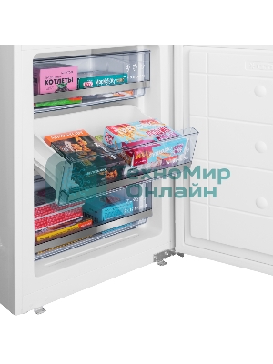 Встраиваемый холодильник Maunfeld MBF193SLFWGR Inverter белый двухкамерный 229/76 л морозилка снизу