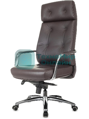Кресло Бюрократ DAO/BROWN коричневый, кожа