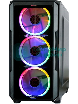 Компьютерный корпус Ginzzu CL690 mATX FAN 4*12FRGb