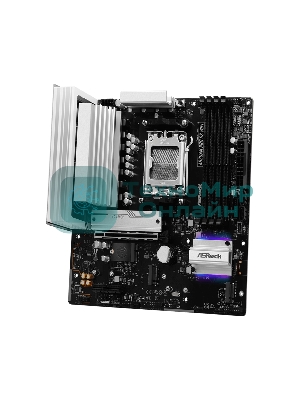 Материнская плата ASROCK A620AM Pro RS WiFi, AM5, AMD A620, 4xDDR5, 2xSATA, 3xM.2, 1xPCIe 4.0 x16, 1xPCIe 3.0 x2, 1xDP, 1xHDMI, 1x2.5Gb LAN, Wi-Fi 6E, Bluetooth 5.2, 1xUSB-C 5Gbps, 3xUSB-A 5Gbps, 4xUSB-A 2.0, 3x3.5 мм, 7.1, mATX